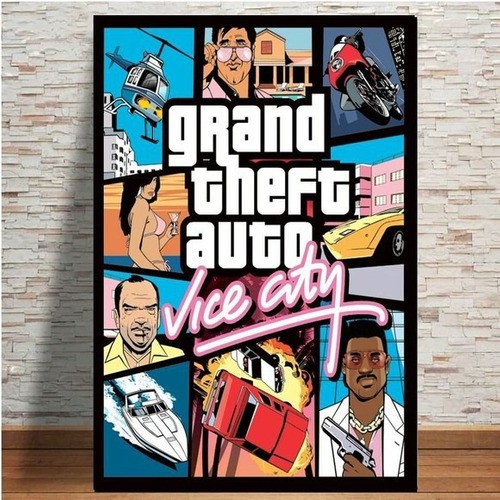 Coletânea Jogos Gta Grand Theft Auto 10 Placas Decorativas