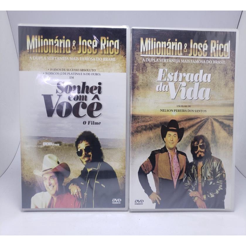 Kit 2 Dvd Filmes Milionario E Jose Rico - Original Lacrado