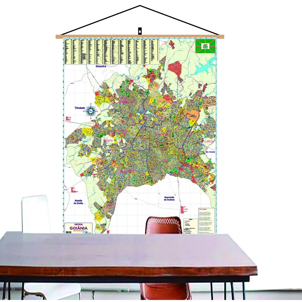 Mapa Goiânia Banner Laminado Gigante 120x90cm Atual Shopee Brasil 2026