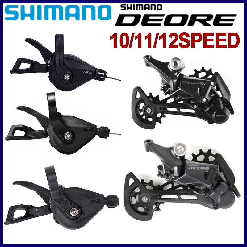 Set Shimano Deore M4100 10 velocà, cambio destro SL-M4100, deragliatore posteriore M4120 SGS, cassetta CN HG54 11-42T/46T per mountain bike  18