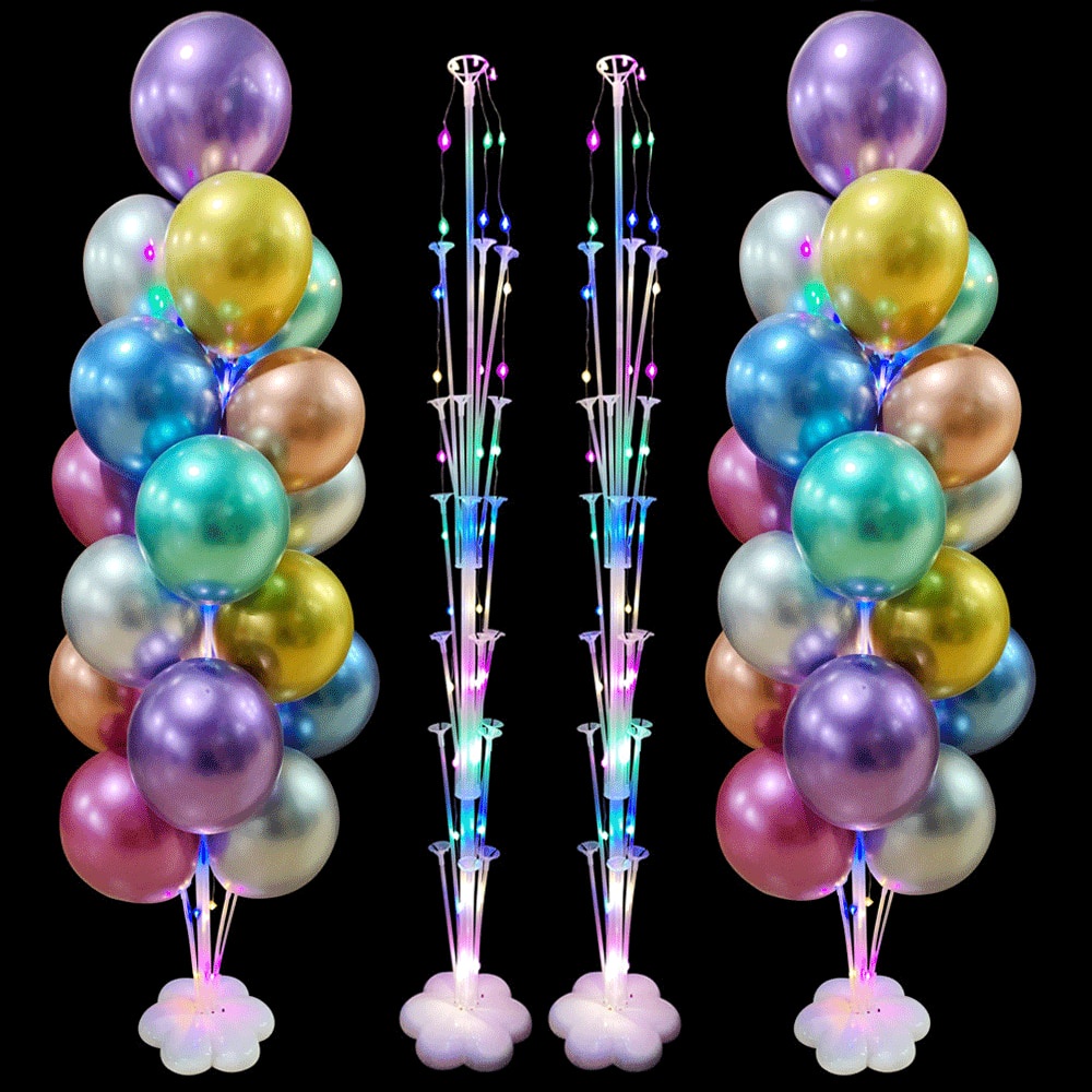 Acessório De Balão Luz LED Suporte Mesa Flutuante Para Aniversário ...