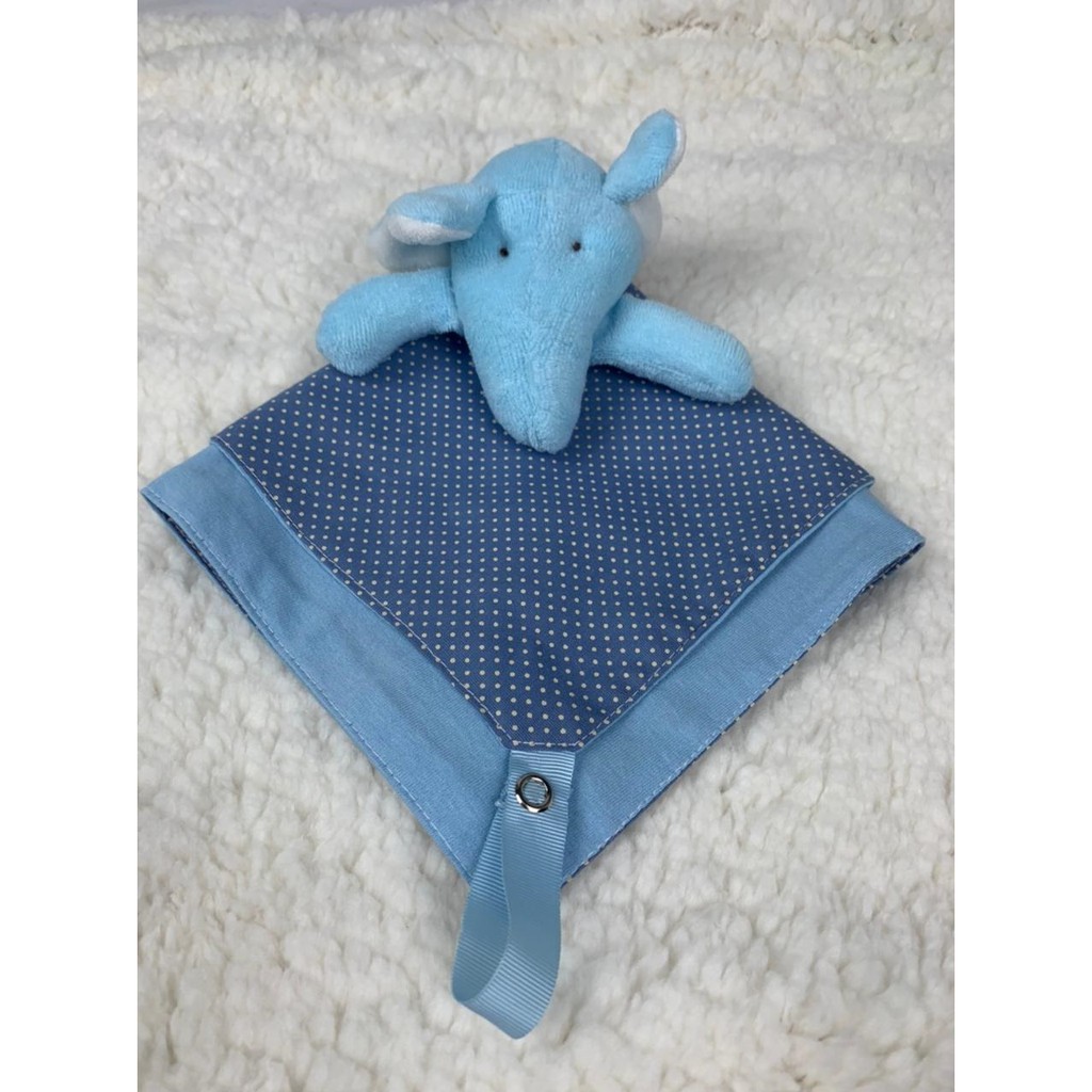 Naninha Para Bebê Bichinho de Pelúcia Antialérgico Elefante Azul Color Baby  : : Brinquedos e Jogos