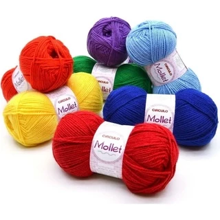 Kit 5 Novelos Fio Lã Mollet 40g 80m Círculo - Crochê / Tricô em Oferta na Shopee