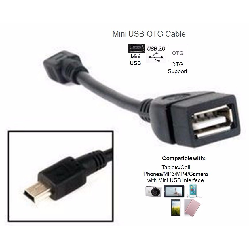 Kenux Cabo Otg V3 Adaptador Usb femea Tablet Celular Pendrive radios automotivos