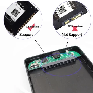 Zheino 2.5'USB 2.0 44PIN IDE/PATA Disko Rígido HDD Externo Recinto Caso