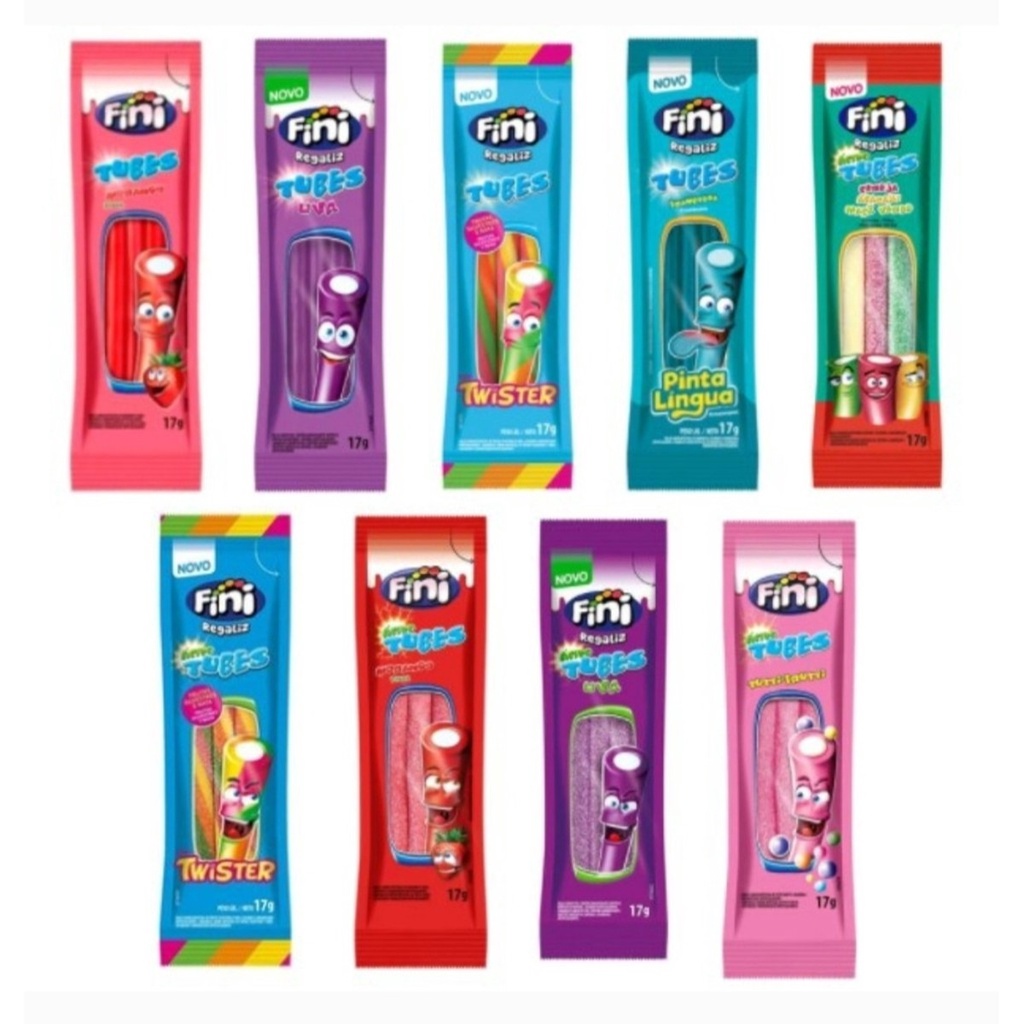 Pacote Fini Tubes 15g - Escolha o Sabor do seu Doce! | Shopee Brasil
