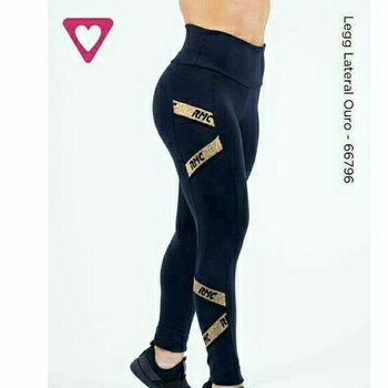 Legging Lateral Ouro Romance