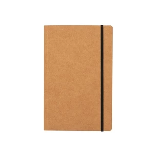 Caderneta Tipo Moleskine Anotações 13x21 Bege Kraft Folha Quadriculada