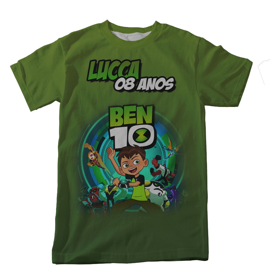 Ben 10 omniverse verde e preto T-Shirt t-shirt preto t camisa