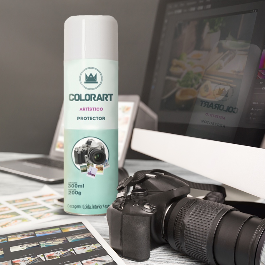 Verniz Spray Colorart Protector Fosco Fotos Gravuras Shopee Brasil