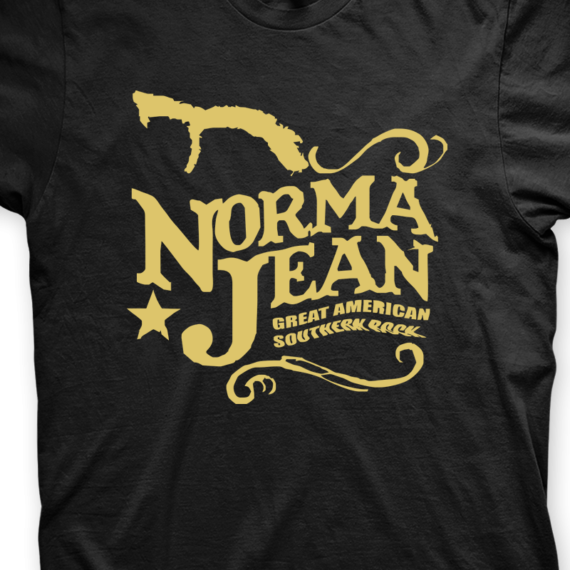 Camiseta Norma Jean Preta e Dourado em Silk 100% Algodão