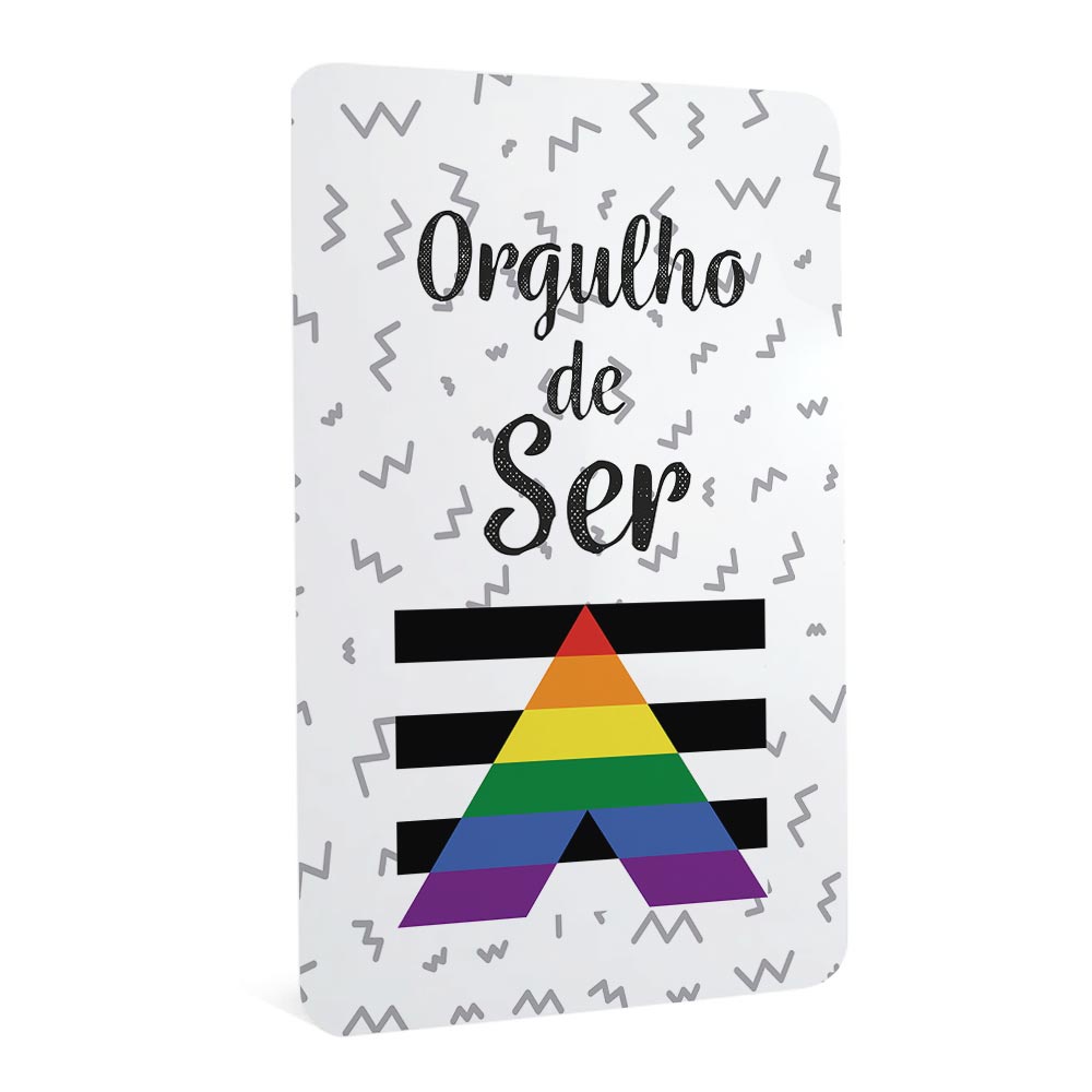 Placa De Metal Bandeira Do Orgulho Aliado Lgbtqia Shopee Brasil