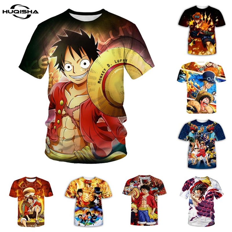 New Bonito One Piece T-shirt das Crianças Verão Bonito Jogo Luffy 3D Print  Moda Harajuku Casual Roupas de Manga Curta 4-14 Anos - AliExpress