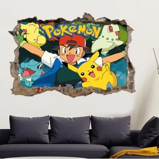 Super Papel De Parede Adesivo Pokémon 220x160cm 5 Modelos - Escorrega o  Preço