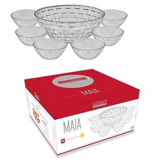 Conjunto de sobremesa vidro 7 peças Maia Hauskraft - LUXO