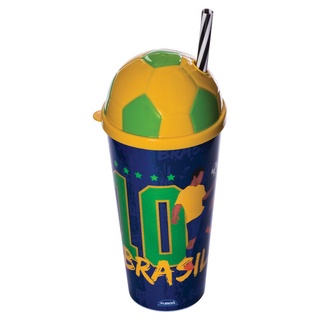 Copo Bola 540ml Copa do Mundo-Verde e Amarelo