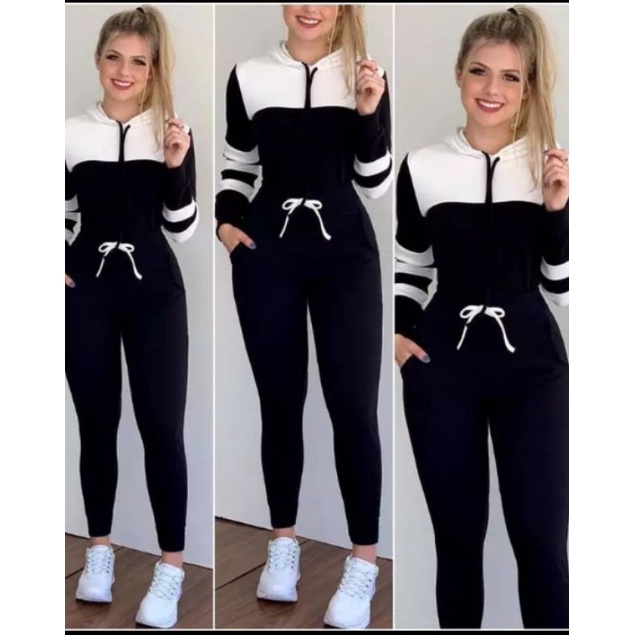 Conjunto Feminino Calça e Blusa de Frio