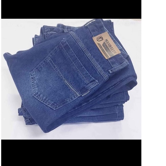 Calça jeans masculina tradicional corte reto 100%algodao