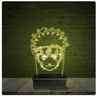 Led Luminária Acrílico Abajur - Naruto
