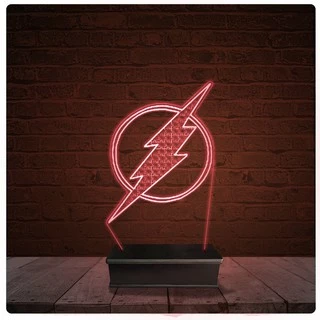 Abajur Luminária Acrílico Led - Flash Dc Comics 01