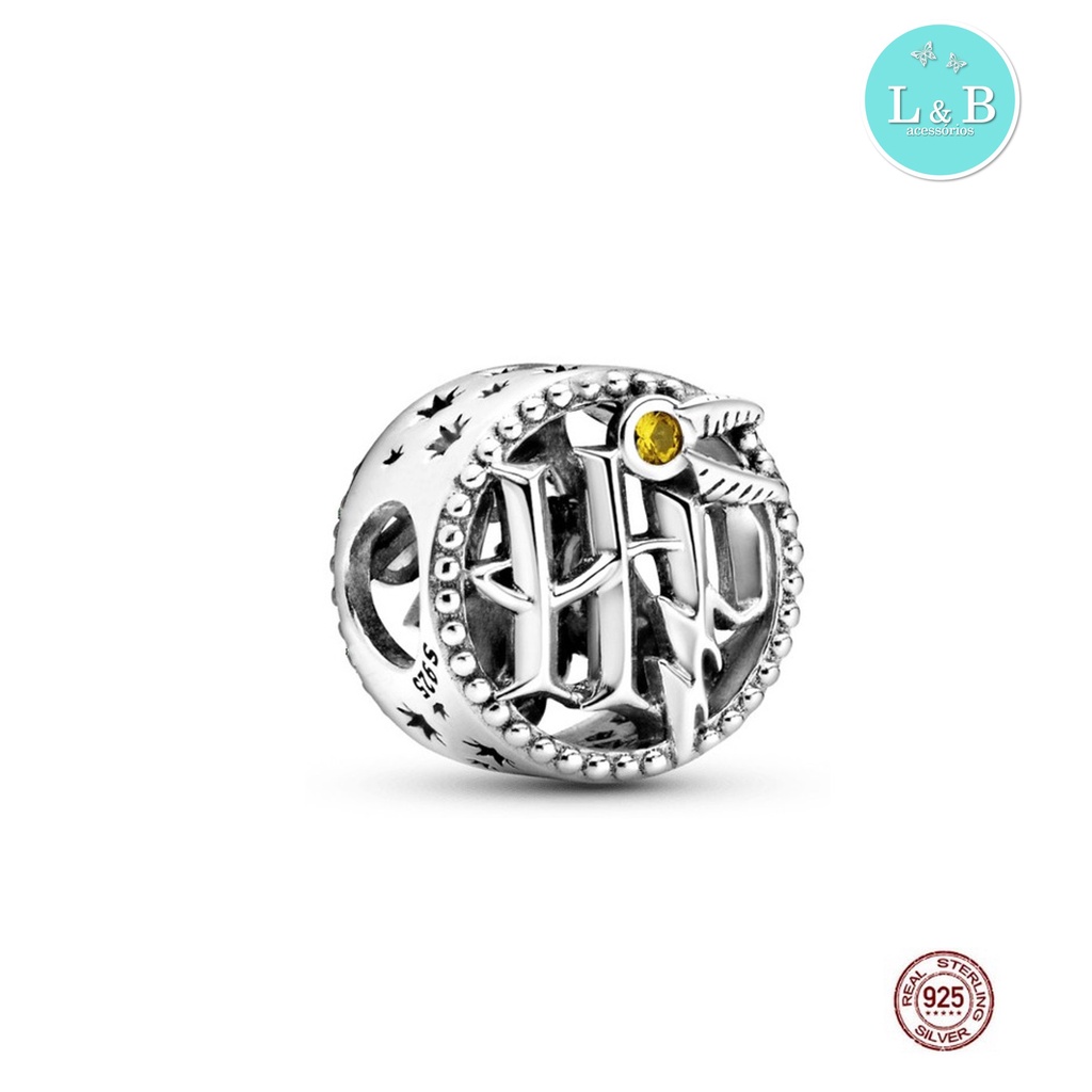 Berloque HARRY POTTER - ÍCONES DE HARRY POTTER em 100% Prata S925 para pulseiras modelo Pandora ou Vivara