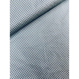 Tecido de Algodão Estampado (Meio Metro) - Xadrez Azul