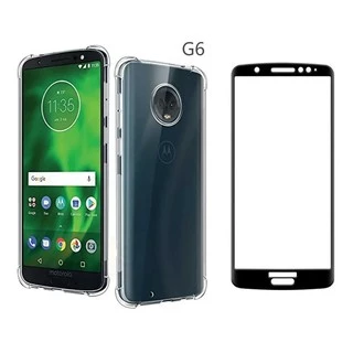 Capa Case Capinha Anti Shock Motorola Moto G6 + Pelicula Vidro 3D/9D