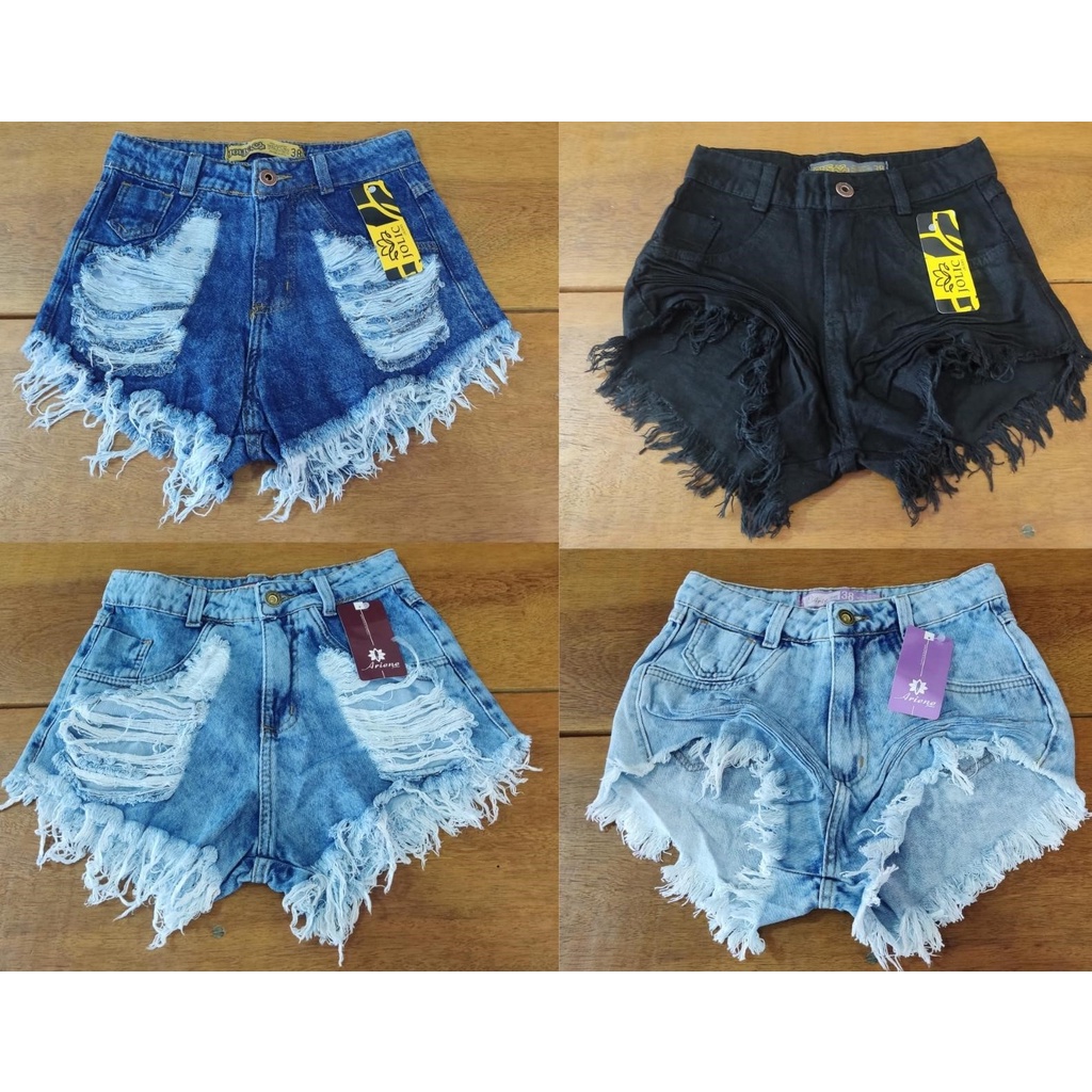 Short jeans rasgado sales cintura alta