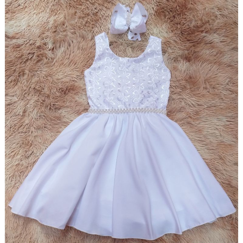 Vestido branco 4 hot sale anos