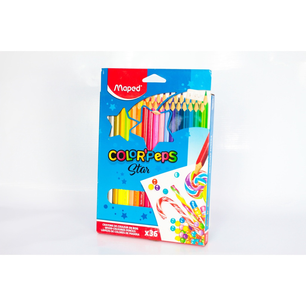 Lápis de Cor Color Peps Star 36 cores - Maped | Shopee Brasil