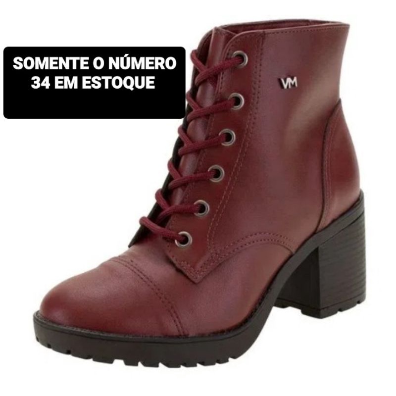 Bota coturno best sale via marte vinho