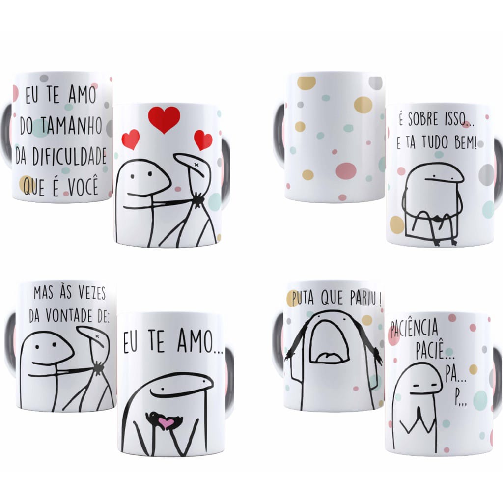 Caneca Flork Meme Namorados Apaixonados Todo Amor Que Tenho