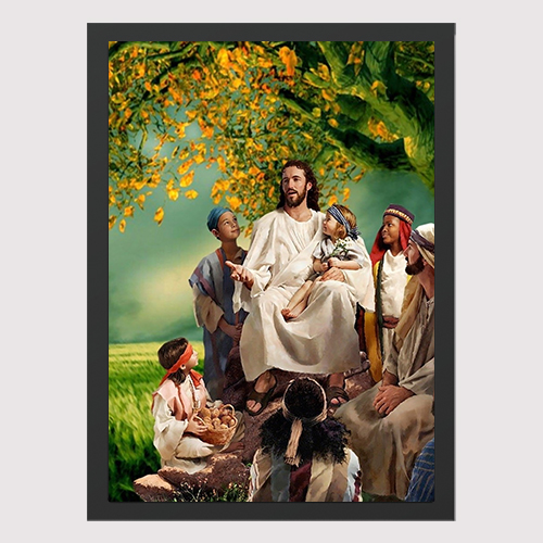 Quadro Decorativo Jesus E As Crianças 45x33 A3 Shopee Brasil