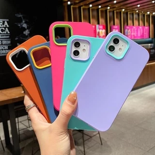 Case Capinha Silicone 3 Em 1 Para Iphone 7, 8, Se, Plus, Xr, 11, 12, 13, Pró, Pró Max Mini