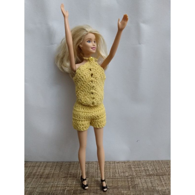 Roupa de Barbie 4 Pecas de Crochê