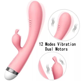 Vibrador Rabbit Ponto G com Estimulador De Clitoris 10 modos de vibração Recarregável LILO-10