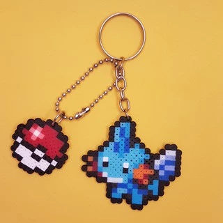 Chaveiro Mudkip - Pokémon - Pixel Art/ Pixel Arte/ Perler Beads