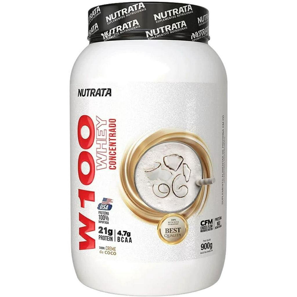 Whey Protein Concentrado 100% W100 900g – Nutrata – Creme de Coco