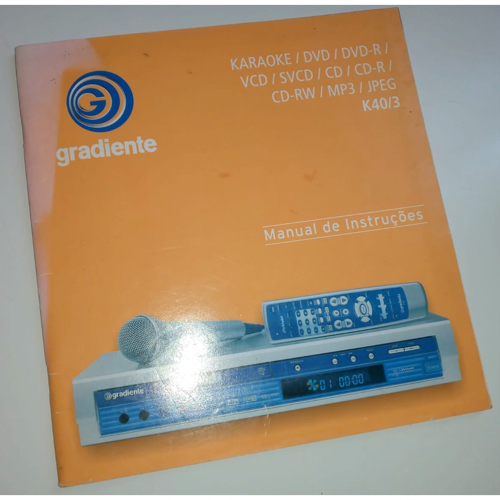 Catálogo Manual Instruções Karaoke Gradiente K40/3 | Shopee Brasil