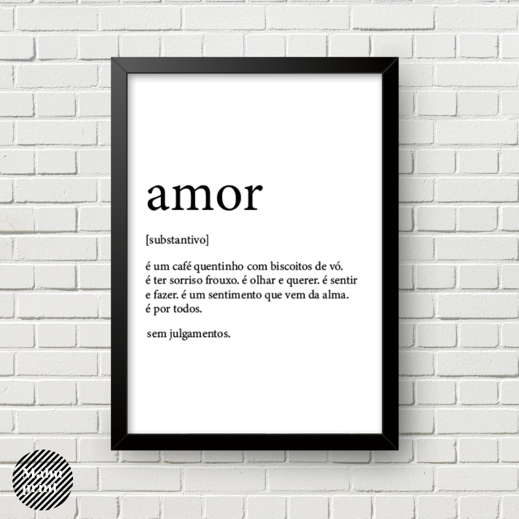 Quadro - Amor (significado) | Shopee Brasil
