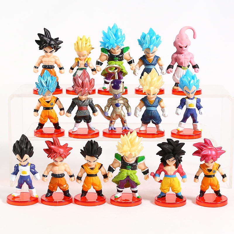 Boneco Dragon Ball Z Goku Broly Vegeta 20cm Articulado Estátua