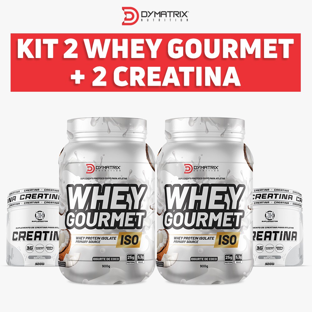 Kit 2 Un Whey Protein Gourmet Iso Kit 2 Un Creatina Monohidratada 100 Power 300g Shopee Brasil