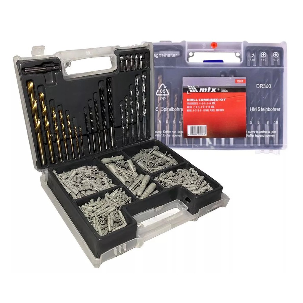 Jogo De Brocas Bits E Buchas Com 300 Peças 725779 Mtx