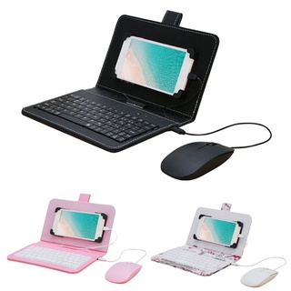 Conjunto De Teclado E Mouse Portátil Para Android Tipo-C/Micro-USb