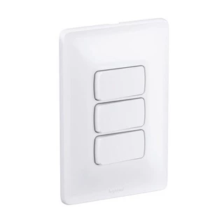INTERRUPTOR SIMPLES 3 SEÇÕES 10A 250V 4X2 PIAL LEGRAND