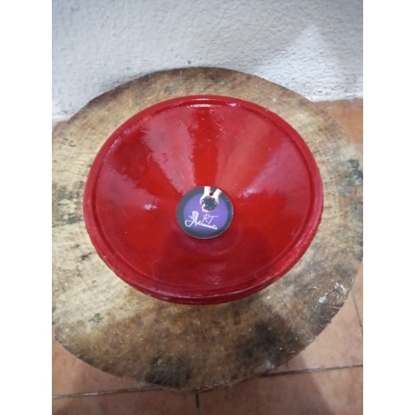 Alguidar 00 20cm Preto / Vermelho