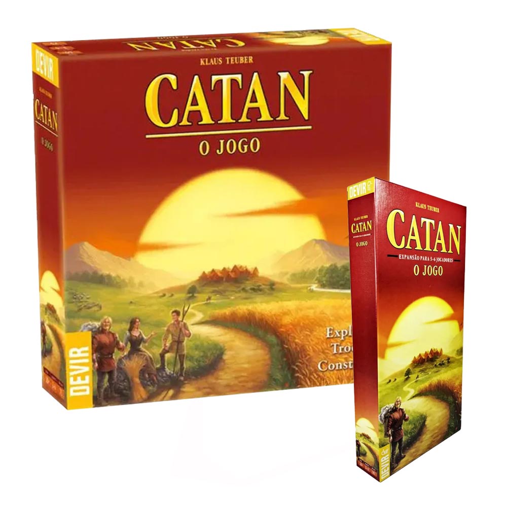 Kit Catan + Expansão 5 e 6 Jogadores Jogo de Tabuleiro Devir | Shopee ...
