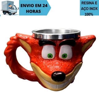 Caneca 3d Crash Resina Inox 3d 250ml Original