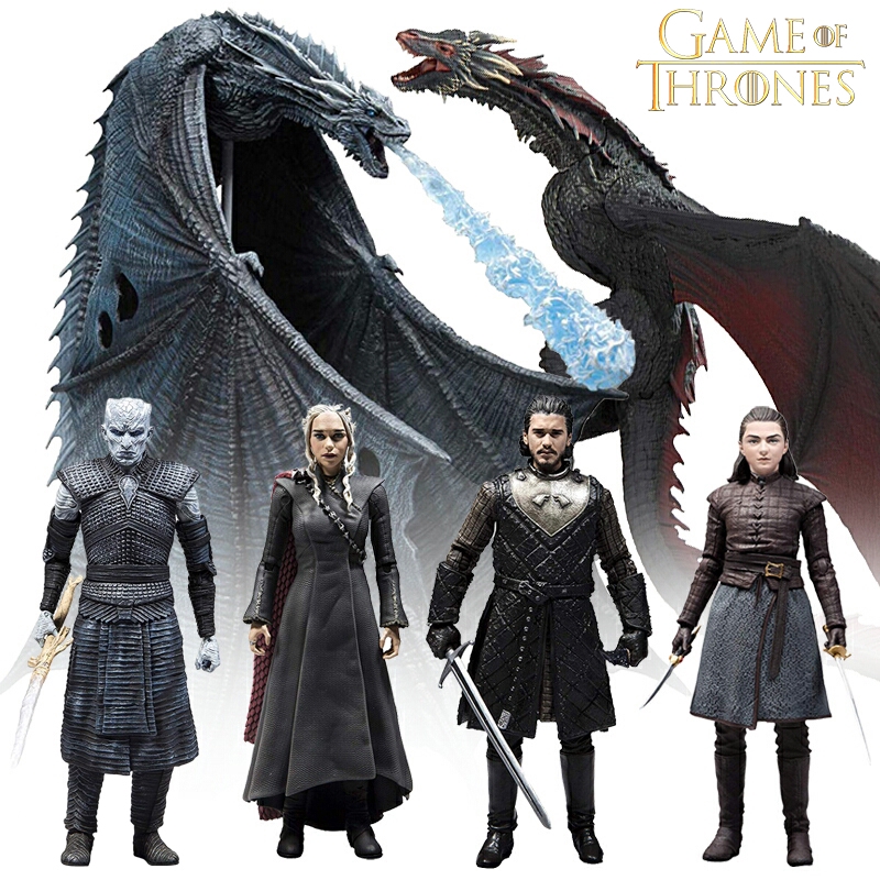 Action Figure Game of Thrones Dragon Drogon King Daenerys Targaryen Jon Snow Arya Stark