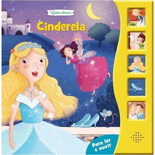 Livro Sonoro Cinderela Princesa Disney Capa Dura Infantil